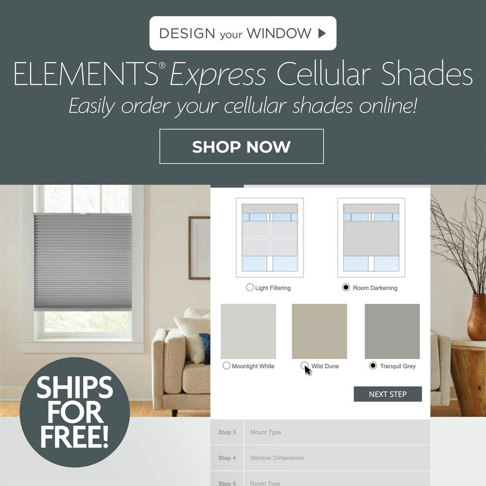 Shop affordable cellular shades from Elements® Express by Rowley